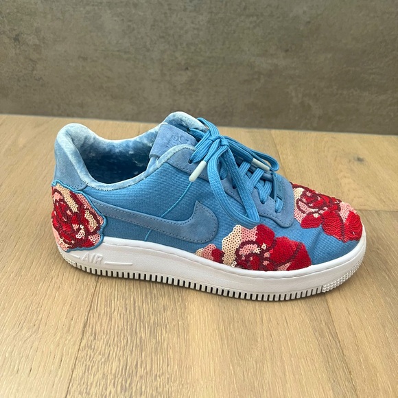 Nike Air Force 1 upstep low denim rose sky - size 9W US - Picture 7 of 8